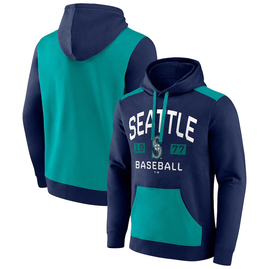 Men 2023 MLB Seattle Mariners blue Sweatshirt style 2->atlanta braves->MLB Jersey